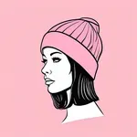 pink beanie cap image